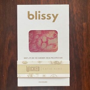 NWT- Wicked Blissy Red Silk Pillowcase